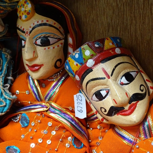 252 - 3 handmade Indian/Oriental puppets