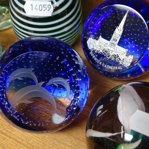 264 - A group of Studio glass paperweights