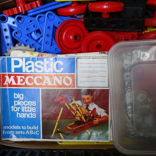 326 - Box of Meccano and Scalextric track