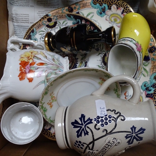 342 - Various china and ornaments (boxful)