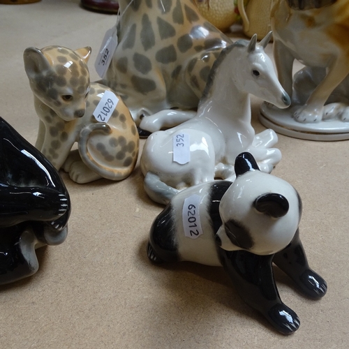 352 - A group of Russian porcelain animals (7)