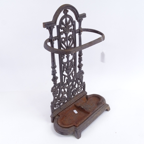 380 - A cast-iron stick stand, height 50cm