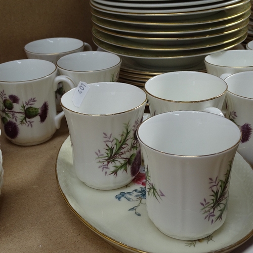 401 - Various tea and dinnerware, including 2 teapots