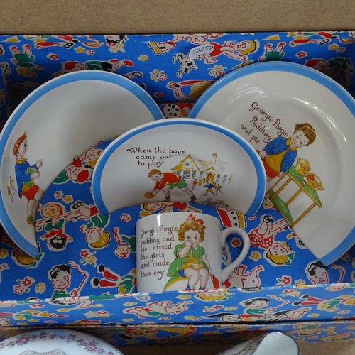 440 - WITHDRAWN - A Noritake tea service, and a Vintage boxed Midwinter nursery set with nursery rhyme dec... 