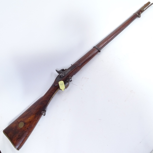 446 - An 1864 Enfield percussion cap musket, overall length 121cm