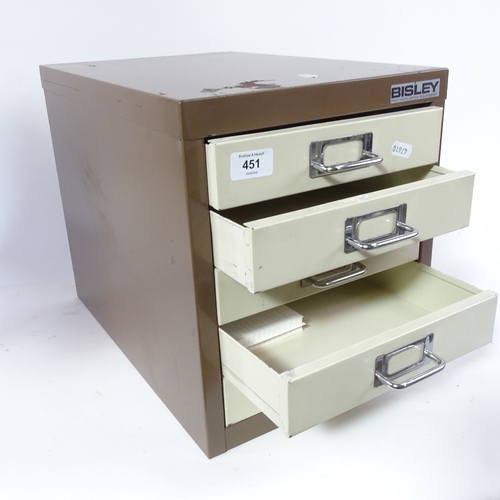 451 - A Bisley steel cabinet of 5 drawers, height 33cm