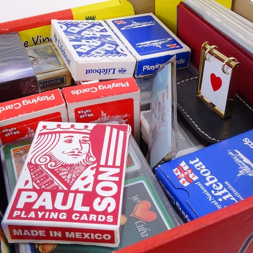 539 - A collection of playing cards, card boxes etc