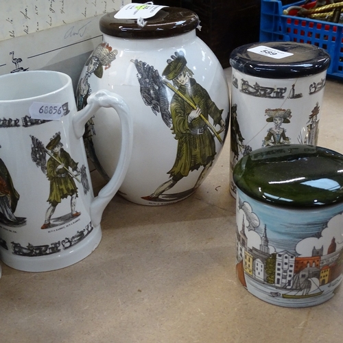 589 - A collection of Holkham Pottery (11)