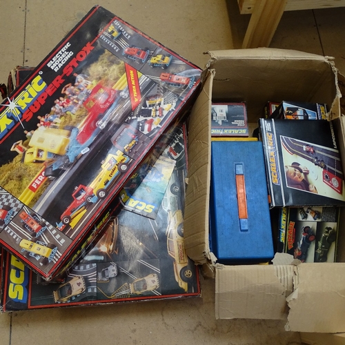 625 - WITHDRAWN 2 boxed Scalextric sets, and a box of accessories