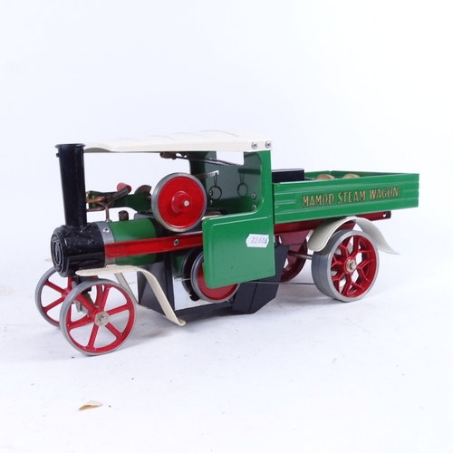 655 - A boxed Mamod SW1 Steam Wagon, length 38cm