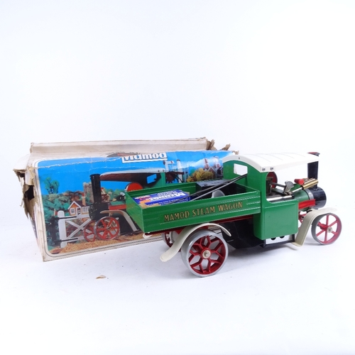 655 - A boxed Mamod SW1 Steam Wagon, length 38cm