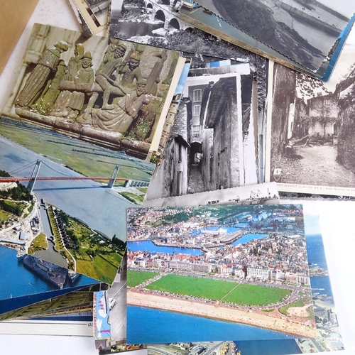 677 - A box of topographical postcards