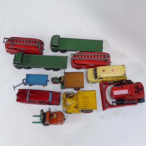 71 - Various Vintage Dinky Toys, including Foden, B Law, Knox, Bulldozer, Fire Engine etc