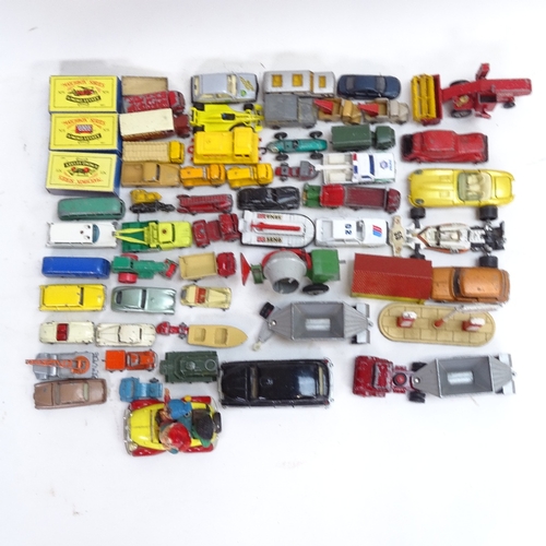 74 - Various Vintage diecast toy cars, including Lesney, Dinky and Corgi (2 trays)