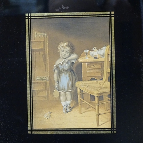 1011 - 19th century Baxter print, still life, in original frame, overall dimensions 58cm x 48cm, and 5 smal... 