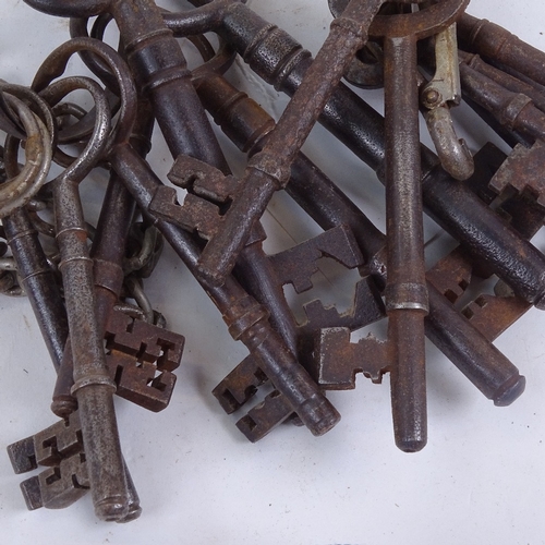 691 - Antique keys in a plated Cammell Laird box, with ship decoration ot the lid