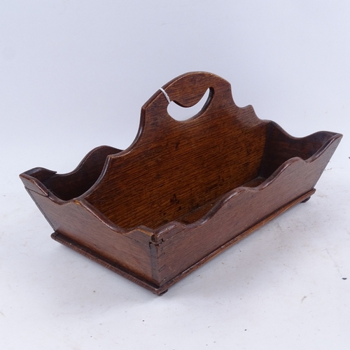 782 - An oak housemaid's tray, length 37cm