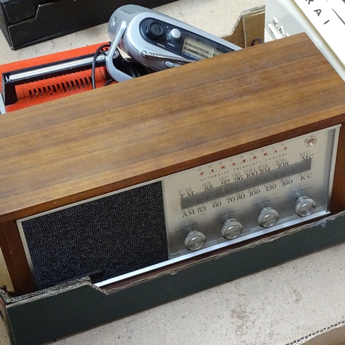 799 - A Panasonic radio, a miniature television and 2 portable radios