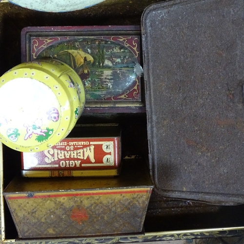 802 - A quantity of Vintage tins