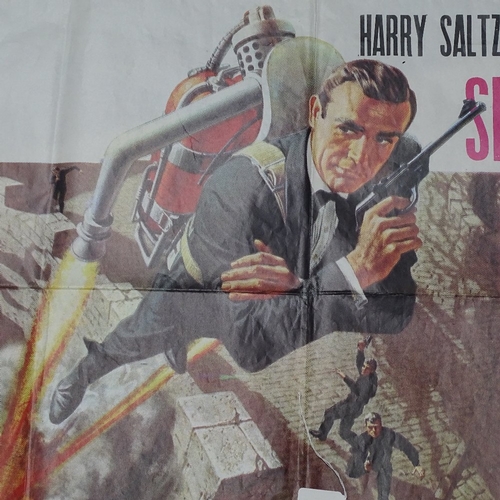 826 - A large Italian poster advertising James Bond Agent 007 Thunderball, 148cm x 97cm