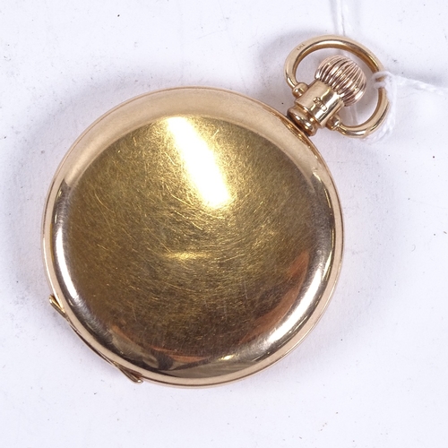 958 - A 9ct gold cased full hunter top-wind pocket watch, including gold dust cover, working order