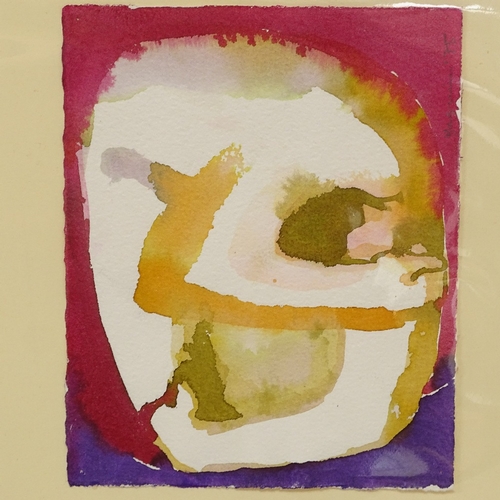 1032 - Yasmin Brandolini D'Adda (1929 - 2012), 3 small watercolours in common mount, and abstracts, signed ... 