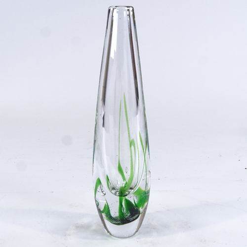 102 - Vicke Lindstrand for Kosta Sweden, Sjogras glass vase, 1959, fully signed LH1783, height 26cm