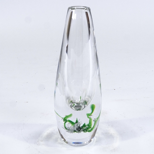 103 - Vicke Lindstrand for Kosta Sweden, Sjogras glass vase, 1959, fully signed LH1782, height 19cm