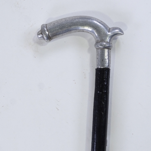 137 - An aluminium-handled sword stick, early 20th century