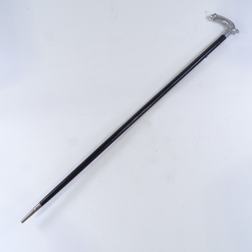 137 - An aluminium-handled sword stick, early 20th century