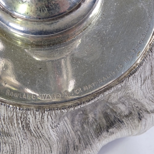 165 - A Victorian electroplate student's lamp, mounted on a horse hoof base, by Ward & Co (Rowland Ward), ... 