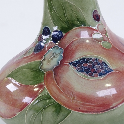 178 - Moorcroft Pottery narrow-neck pomegranate design vase, height 25cm