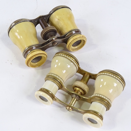 207 - 2 pairs of ivory-mounted opera glasses