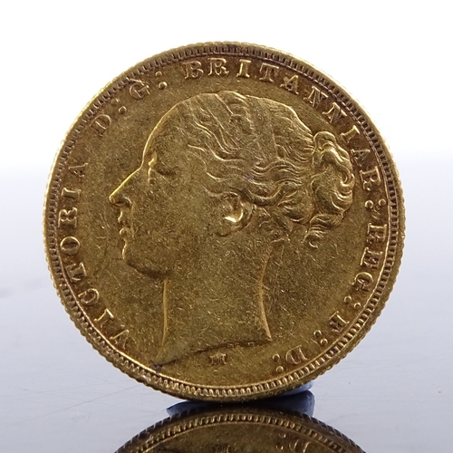 219 - An 1872 gold sovereign