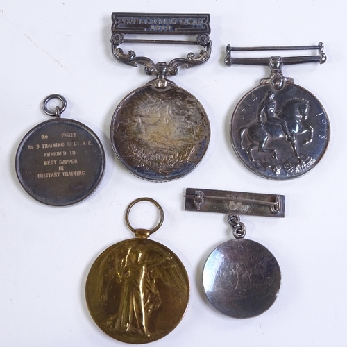 228 - A trio of medals awarded to 663 Pte E Heppolette Anglo-Indian Force, comprising 1908 India General S... 