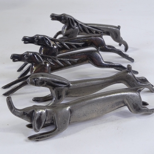 236 - A set of 7 Kayzerzinn electroplate animal design knife rests (7)