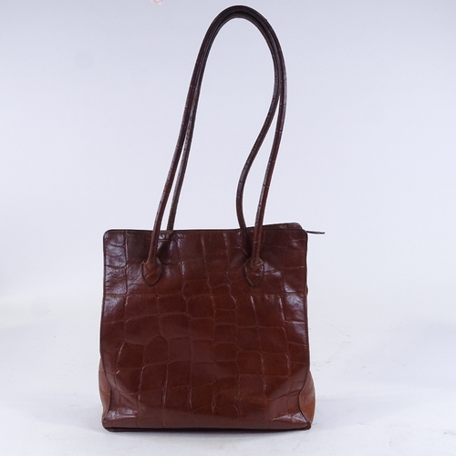 382 - A Mulberry simulated crocodile leather handbag with dust bag