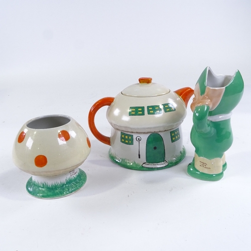 89 - A Shelley Boo Boo 3-piece tea set, designed by Mabel Lucie Attwell, registered no. 724421, Pixie cre... 