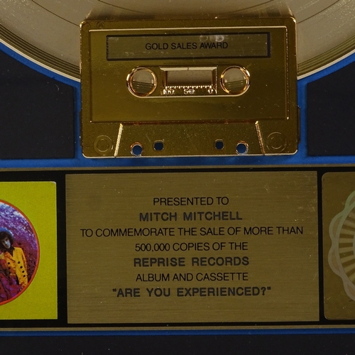 449 - The Jimi Hendrix Experience, gold disc, presented to Mitch Mitchell (drummer) to commemorate the sal... 