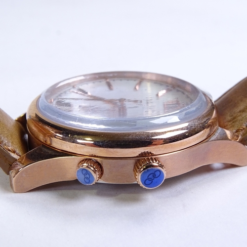 497 - LINKS OF LONDON - a rose gold plated stainless steel Regent quartz wristwatch, ref. 6010.1464, mothe... 