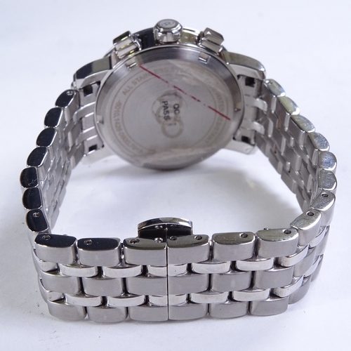 498 - LINKS OF LONDON - a stainless steel Richmond quartz wristwatch, ref. 6010.1426, silvered dial with R... 