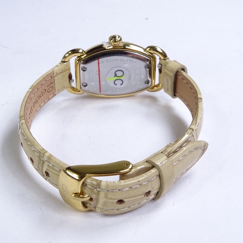 499 - LINKS OF LONDON - a lady's gold plated stainless steel Driver quartz wristwatch, ref. 6010.2159, whi... 