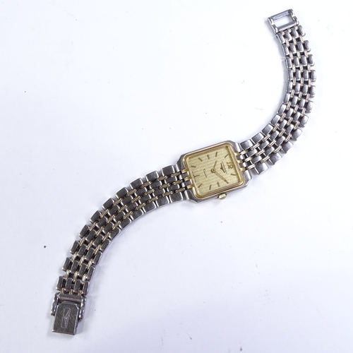 513 - LONGINES - a lady's Vintage 2-tone stainless steel Dolce Vita quartz wristwatch, ref. 6733 153, circ... 