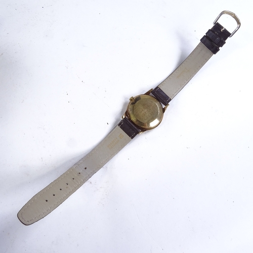 524 - OMEGA - a Vintage 9ct gold Geneve automatic wristwatch, ref. 161/25418, circa 1969, silvered dial wi... 