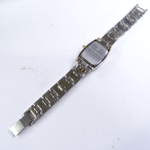 530 - KRUG-BAUMEN - a lady's 2-tone gold plated stainless steel Tuxedo quartz wristwatch, ref. 1963KL, whi... 