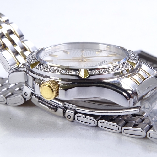 SEIKO a lady s 2 tone gold plated stainless steel quartz