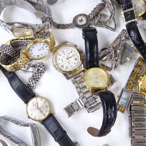 533 - A very large quantity of various watches and movements, mostly for spares and repairs, maker's inclu... 