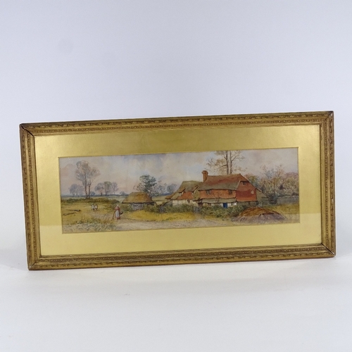 1010 - 4 various 19th century watercolours, rural landscapes, unsigned, 9