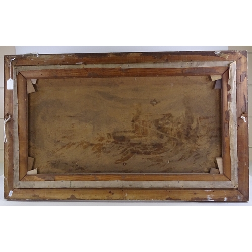 1034 - M Lance-Gray, oil on canvas, boat on rough seas, signed and dated 1926, 20