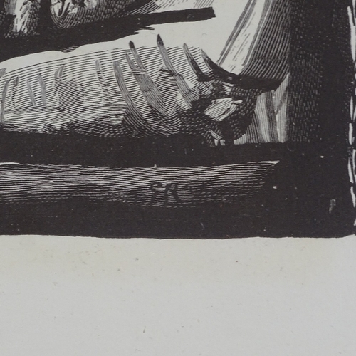 1053 - Georges Rouault, wood engraving, 2 men, 1932, from and edition of 300 copies, image 11.5